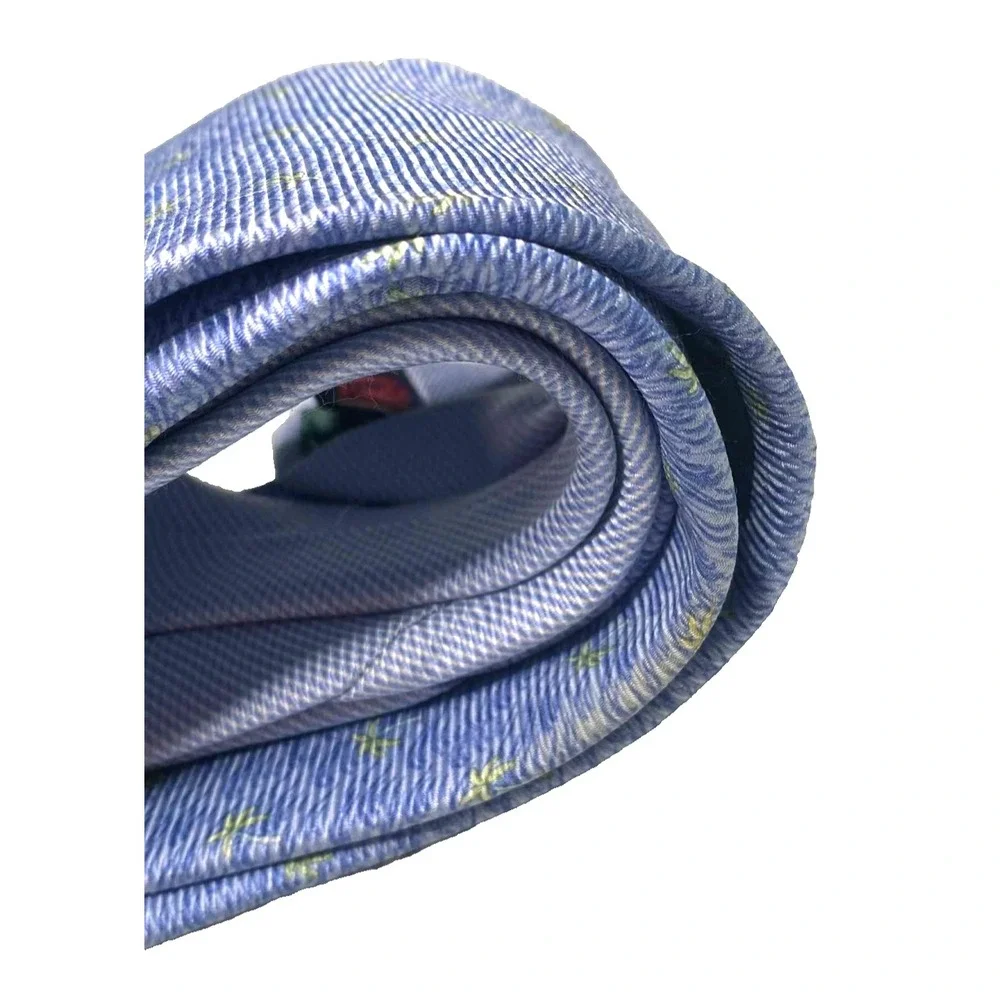 TOMMY HILFIGER BLUE LIME PALM TREES‎ DESIGN SILK TIE / NECKWEAR 60